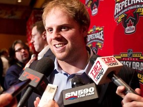Phil Kessel answers questions following the NHL All-Star Fantasy Draft at the Lac Leamy Casino in Gatineau, Que., on Thursday, Jan. 26, 2012. (Errol McGihon/QMI Agency)