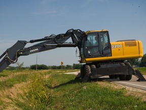 A file photo shows an excavator.