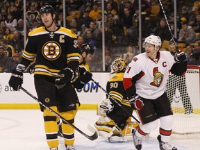 Captains Daniel Alfredsson and Zdeno Chara had discussions on pulling off the first trade in the two-year history of the draft. (QMI Agency)