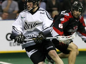 Edmonton Rush forward Corey Small, shown here playing against the Washington Stealth last season, scored a career-high nine points as the two teams met in Everett on Saturday night on the way to Edmonton’s first victory of 2012.