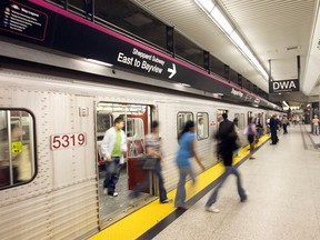 A subway train on the Sheppard line. (Toronto Sun files)