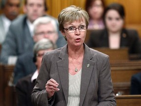 Interim New Democratic Party leader Nycole Turmel speaks during Question Period in the House of Commons on Parliament Hill in Ottawa January 30, 2012.    REUTERS/Chris Wattie