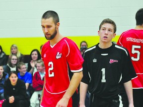 Portage product Zack Diboll (#2) of the University of Winnipeg Wesmen.