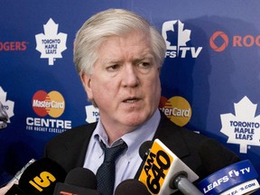 Maple Leafs general manager Brian Burke. (ALEX UROSEVIC/QMI Agency file photo)