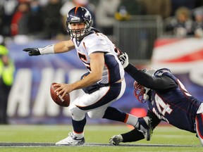 The Denver Broncos are in the market for a quarterback to push or replace Tim Tebow. (REUTERS)