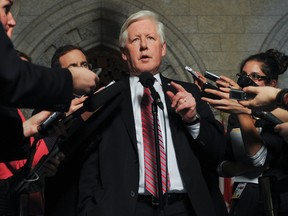Interim Liberal Leader Bob Rae speaks to the media after Question Period in the Foyer of the House of Commons at Parliament Hill in Ottawa Jan 30, 2012. (ANDRE FORGET/QMI AGENCY)