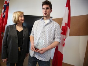 Kole Devisscher was honoured by the Lifesaving Society Tuesday.