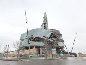 The Canadian Museum for Human Rights is seen under construction in this January 2011 file photo. Chris Procaylo/QMI Agency File