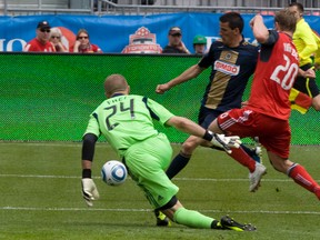 Former Union forward Sebastien Le Toux during an MLS game against Toronto FC at BMO Field last season. (QMI Agency)