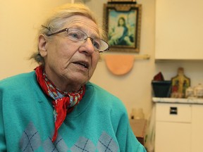 North End resident Eva Zajac, 88, was attacked and robbed near Empire Drugs at the corner of Selkirk Avenue and Arlington Street  on Jan. 31, 2012.
JASON HALSTEAD/WINNIPEG SUN QMI AGENCY
RE: King story
