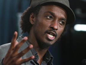 K’Naan attends a press conference at Parliament Hill in Ottawa in this March 9, 2011 file photo. (ANDRE FORGET/QMI Agency Files)