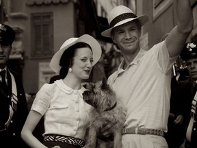 Andrea Riseborough as Wallis Simpson and James D'Arcy as King Edward VIII in the scene of "W.E."
