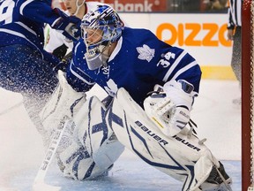 James Reimer will be the Leafs starting goalie Wednesday night against the Pittsburgh Penguins at the ACC. (Reuters file)