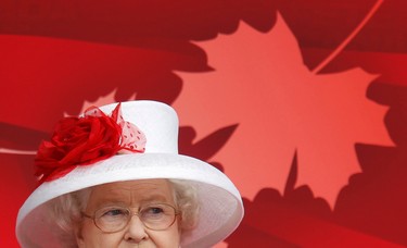 Queen Elizabeth II arrives on Parliament Hill during Canada Day celebrations in Ottawa, July 1, 2010. (CHRIS WATTIE/AFP/Getty Images)