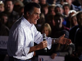 U.S. Republican presidential candidate and former Massachusetts Governor Mitt Romney speaks at a campaign rally in Colorado Springs, Colorado February 4, 2012. (REUTERS/Brian Snyder)