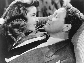 Katharine Hepburn and Spencer Tracy are pictured in the 1941 movie "Woman of the Year."
