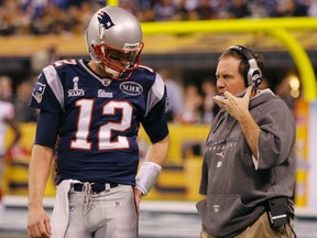 New England QB Tom Brady (left) and head coach Bill Belichick did everything in their power to win the Super Bowl, but in the end the Giants had the better talent. (REUTERS)