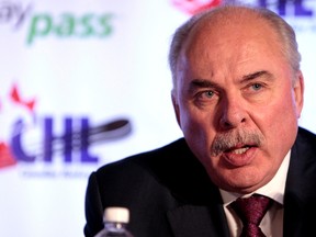 OHL commissioner David Branch speaks to the media at the Hershey Centre in Mississauga, Ont., May 27, 2011. (DAVE ABEL/QMI Agency)