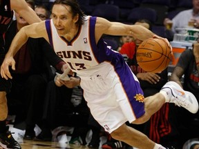 Suns point guard Steve Nash is 38 years old and still a force in the NBA. (REUTERS/Rick Scuteri)