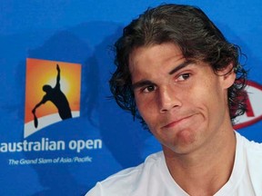 Rafael Nadal says the attacks against Spanish athletes by a French TV station "sad." (REUTERS/Vivek Prakash/Files)