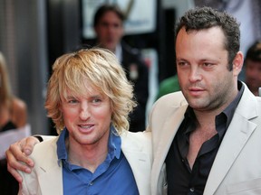 U.S. actors Owen Wilson (L) and Vince Vaughn arrive for the world premiere of "Wedding Crasher" in Leicester Square in London July 4 2005.  (FILE)