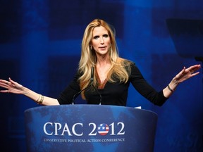 Political commentator and author Ann Coulter addresses the American Conservative Union's annual Conservative Political Action Conference in Washington, February 10, 2012.  (REUTERS/Jim Bourg)