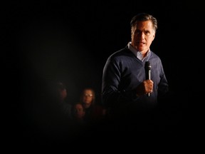 Republican presidential candidate and former Massachusetts Governor Mitt Romney speaks at a town hall meeting campaign stop in Portland, Maine February 10, 2012.  REUTERS/Brian Snyder