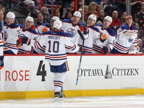 If the Oilers are a Cup contender by 2015, many of the faces on the bench this season won't be there three years in a row. (AFP)