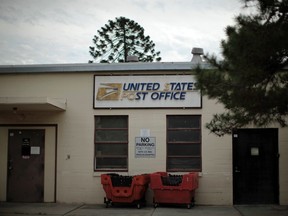 A post office which closed its counter services four years ago is seen at the Veterans Administration in Los Angeles, January 30, 2012. REUTERS/Lucy Nicholson