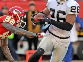 Former Raiders cornerback Stanford Routt is looking for work. He was in Buffalo Monday, Tuesday in Kansas and now he's about to check-out Dallas. (REUTERS)