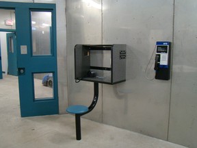 A payphone at the Brandon Correctional Centre. (PROVINCE OF MANITOBA)