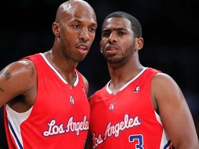 The Clippers lost Chauncey Billups (left) for the rest of the season due to injury, but still have all-star Chris Paul (right). (REUTERS/Lucy Nicholson)