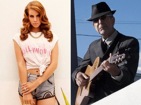 Lana Del Rey and Leonard Cohen.