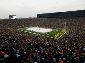 The Big House in Ann Arbor seated 113,441 fans for the Big Chill Game between Michigan State Spartans and the U of Michigan Wolverines, on Dec. 11, 2010. (GETTY IMAGES)