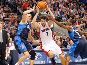 Raptors' 7-footer Andrea Bargnani would likely have been selected to play in this year's NBA All-Star Game had he not missed so many games with a leg injury.  (REUTERS)