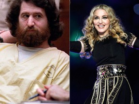 Robert Dewey Hoskins (L) and Madonna. (AFP/Reuters file photos)