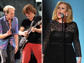 Van Halen and Adele. (AFP photos)