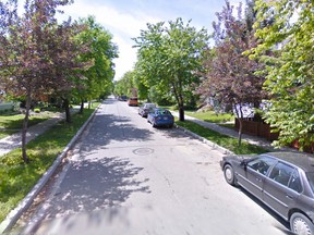 A sunny summer view of Stiles Street, not including the house in question, where the brothel was run. (Google Maps)