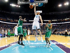 New Orleans Hornets Chris Kaman has been red hot lately. (REUTERS)