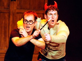 Jefferson Turner and Daniel Clarkson star in Potted Potter: The Unauthorized Harry Experience, at the Panasonic Theatre.
