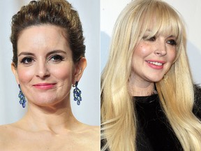 Tina Fey and Lindsay Lohan (WENN.COM, AFP photos)