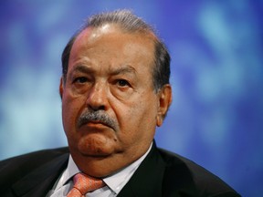 Carlos Slim, Mexican tycoon and founder of Fundacion Carlos Slim, attends a discussion regarding megacities at the Clinton Global Initiative in New York in this September 20, 2011 file photograph. (REUTERS files)