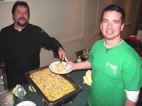 Fifteen local restaurants contributed pasta, pizza and desserts at the Kidney Foundation's 2012 pasta fest. In this file photo, Chef Jason Cormier of Steeves and Rozema's Residence on the St. Clair, dishes up smoked pork mac and cheese to pasta fest volunteer Justin Hayes.