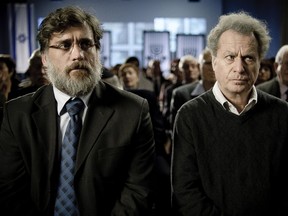 Left to Right: Lior Ashkenazi as Uriel Shkolnik and Shlomo Bar Aba as Eliezer Shkolnik.