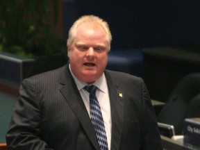Toronto Mayor Rob Ford addresses council Thursday in support of a Sheppard Ave. E. subway. (Laura Pedersen/Toronto Sun)