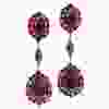 Earrings are meant to be seen. Now is the time for your dangling earrings – shoulder dusters too. Pictured: Purple earrings, on sale for $12.98, Aldo. (Handout)