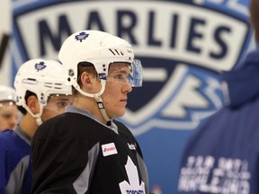 Defenceman Jake Gardiner is one of a handful of young Leafs eligible to skate for the Toronto Marlies in this year's AHL playoffs. (SUN FILE PHOTO)