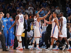 The Oklahoma Thunder have usurped the Chicago Bulls as the NBA's No. 1 ranked team this week. (GETTY IMAGES)