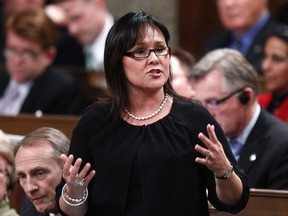 Canada's Health Minister Leona Aglukkaq speaks during Question Period in the House of Commons on Parliament Hill in Ottawa March 14, 2012. REUTERS/Chris Wattie