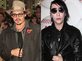 Johnny Depp and Marilyn Manson (WENN.COM, AFP photos)